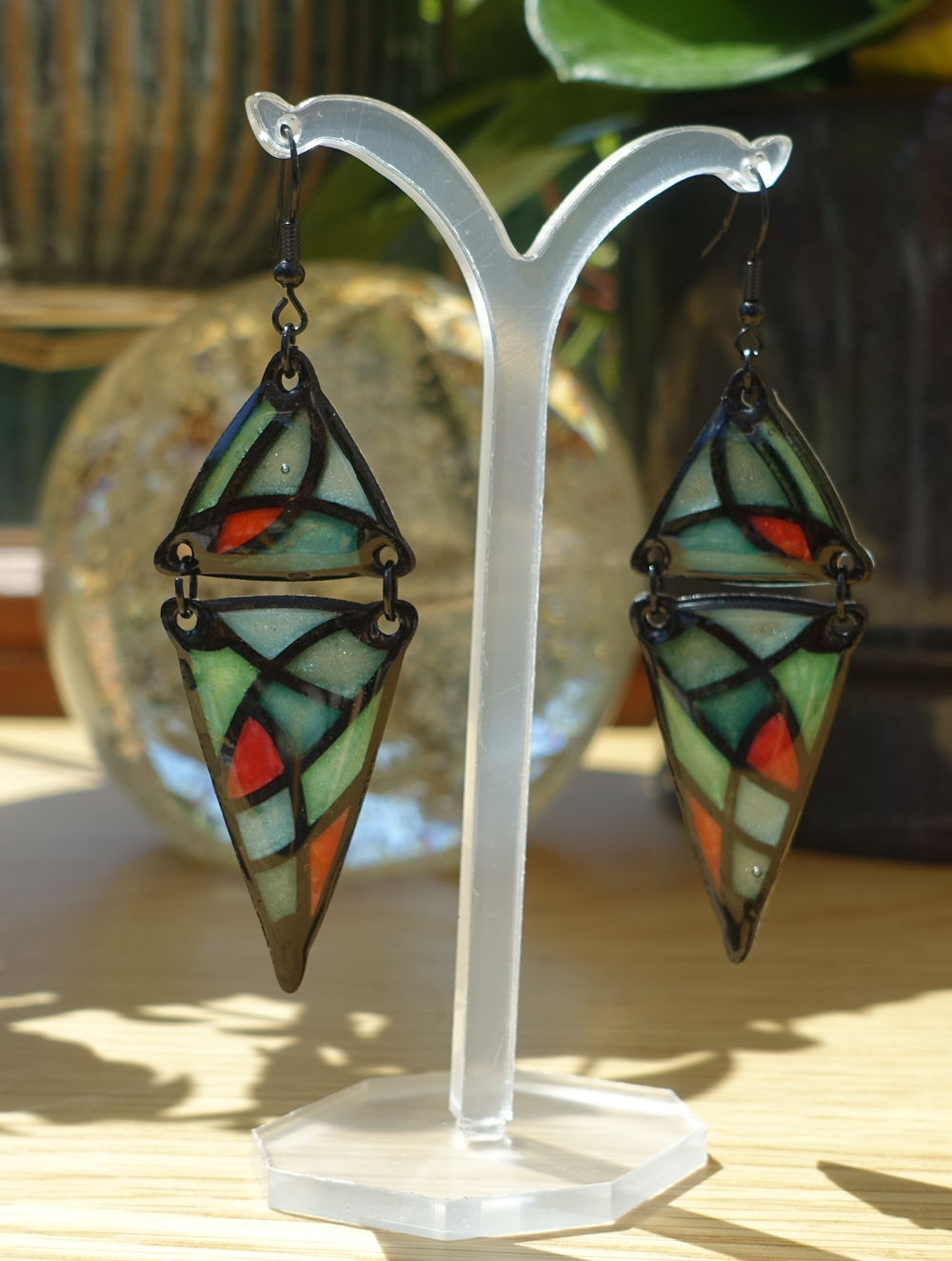 Double triangle - vert et rouge – Image 4