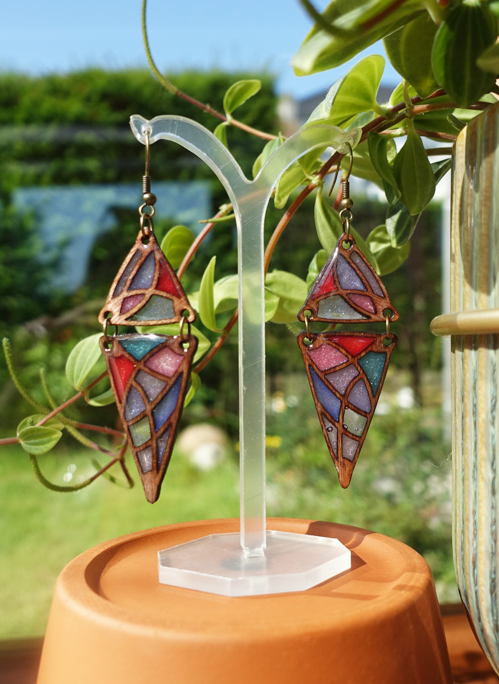 Double triangle - rose, violet et rouge – Image 6