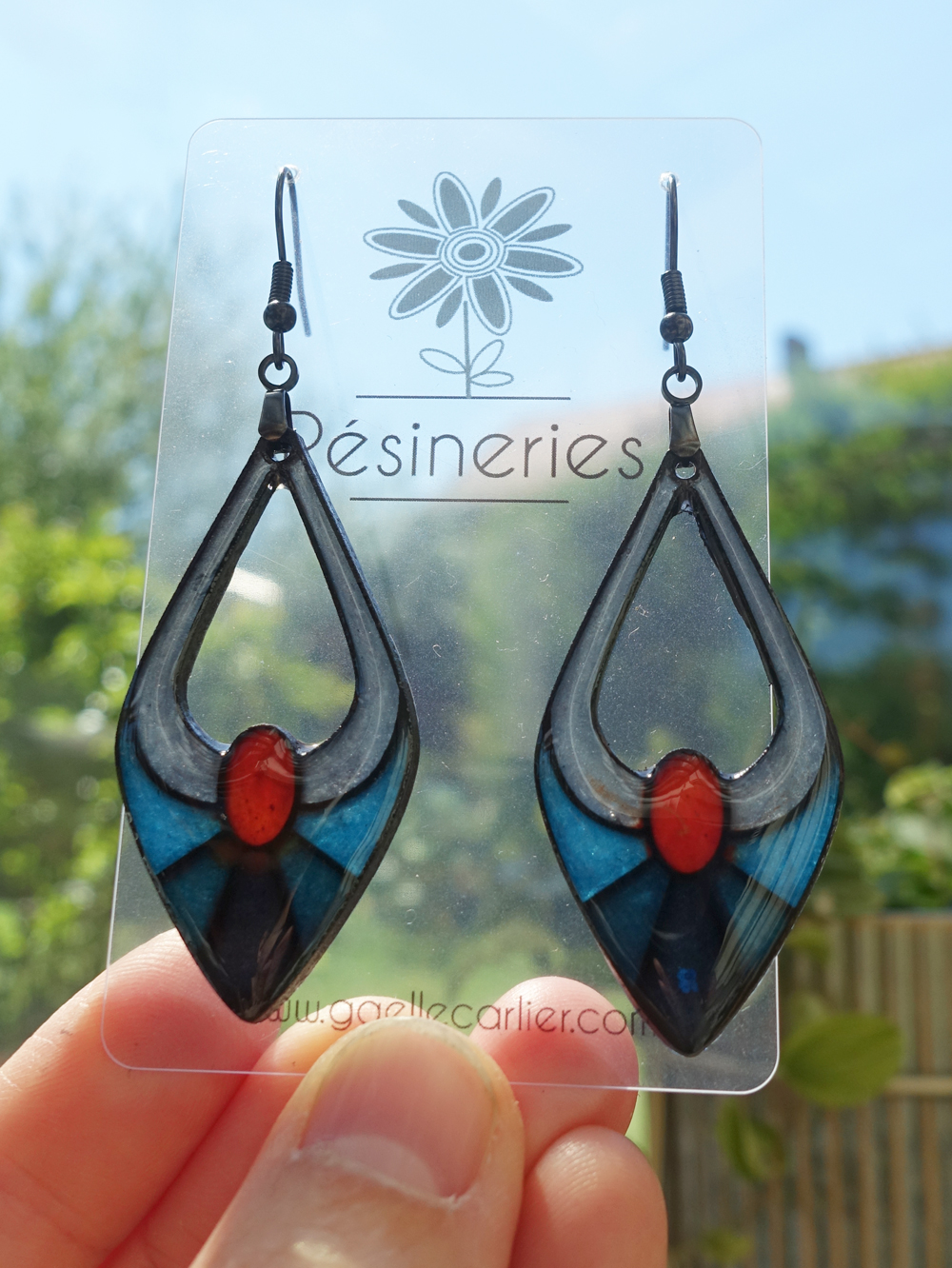 Escarpin - bleu et rouge – Image 2