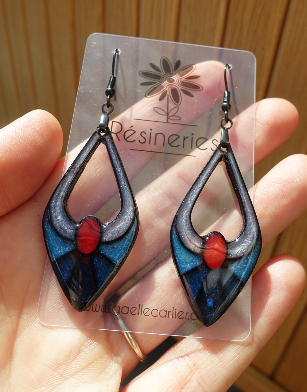 Escarpin - bleu et rouge – Image 4