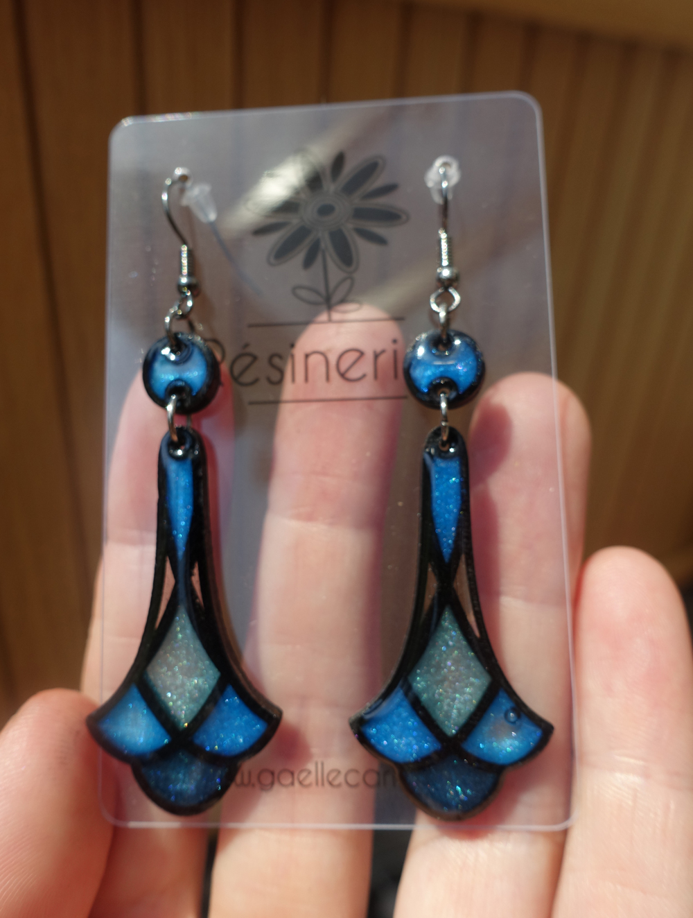Goutte style art déco - bleu – Image 5