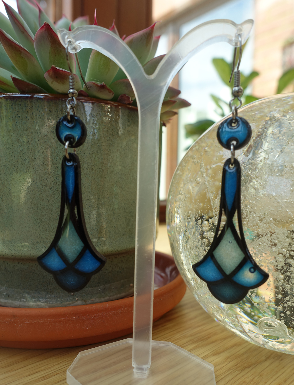 Goutte style art déco - bleu – Image 3