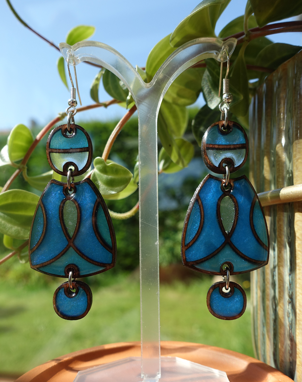 Mésange - bleu et bois – Image 2