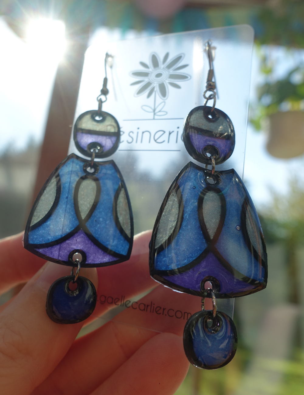 Mésange - bleu et violet version 2 – Image 2