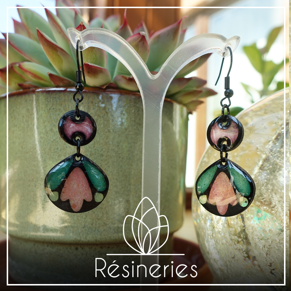 Mini tulipe - rose et noir