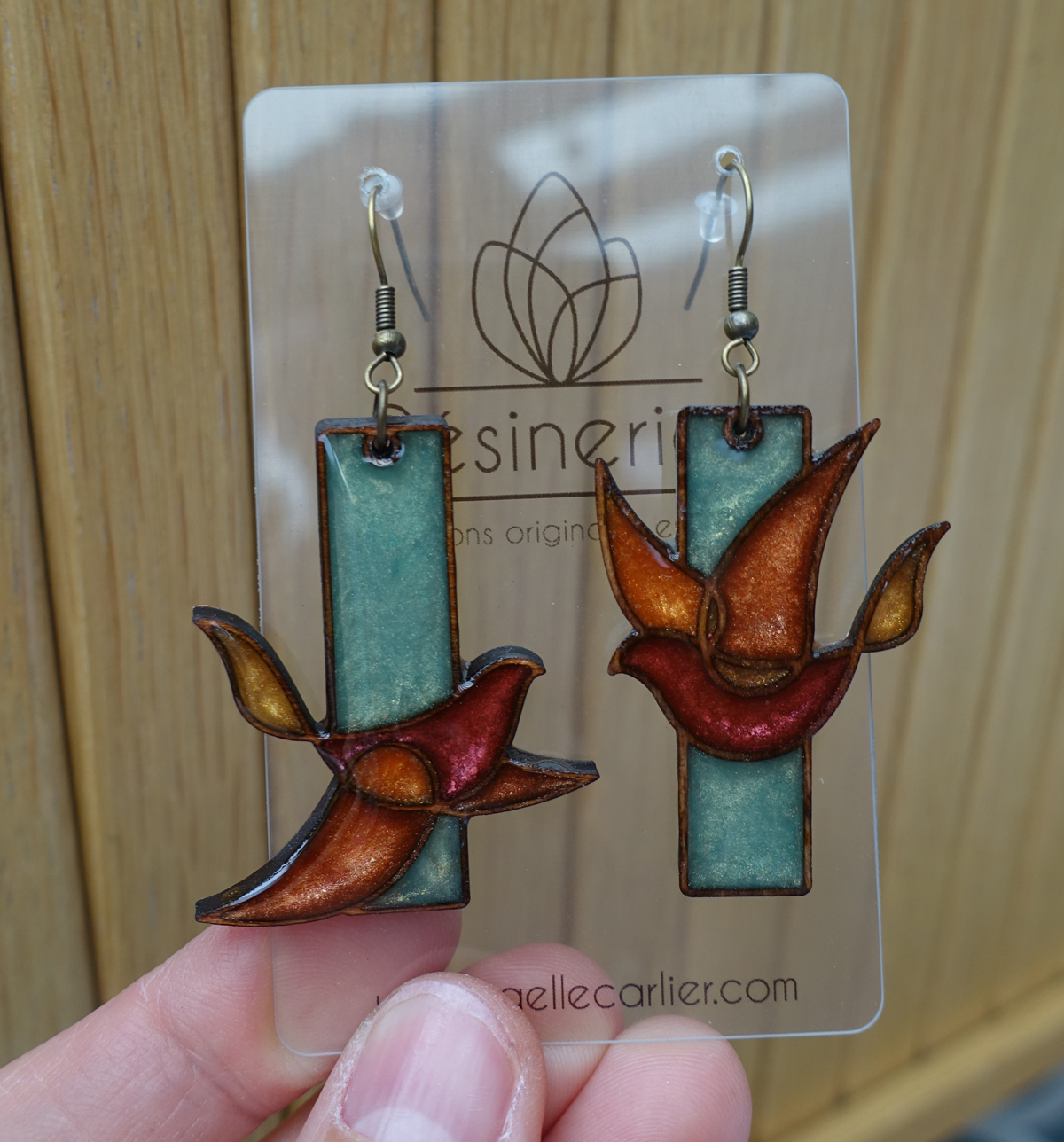 Oiseaux - vert et orange – Image 3