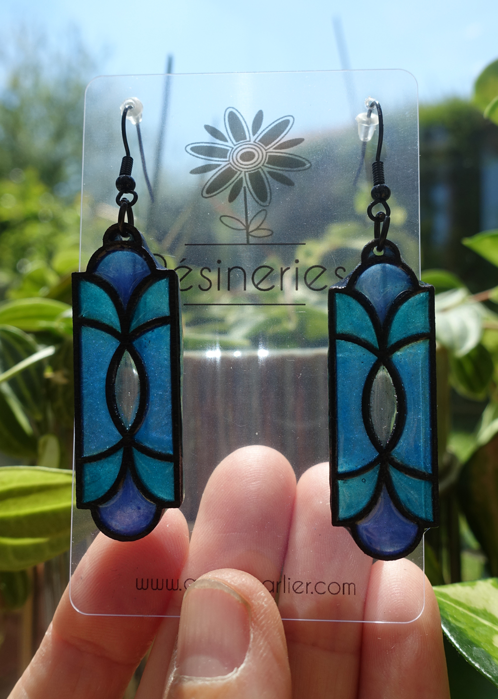 Oeilleton style art nouveau - bleu – Image 5
