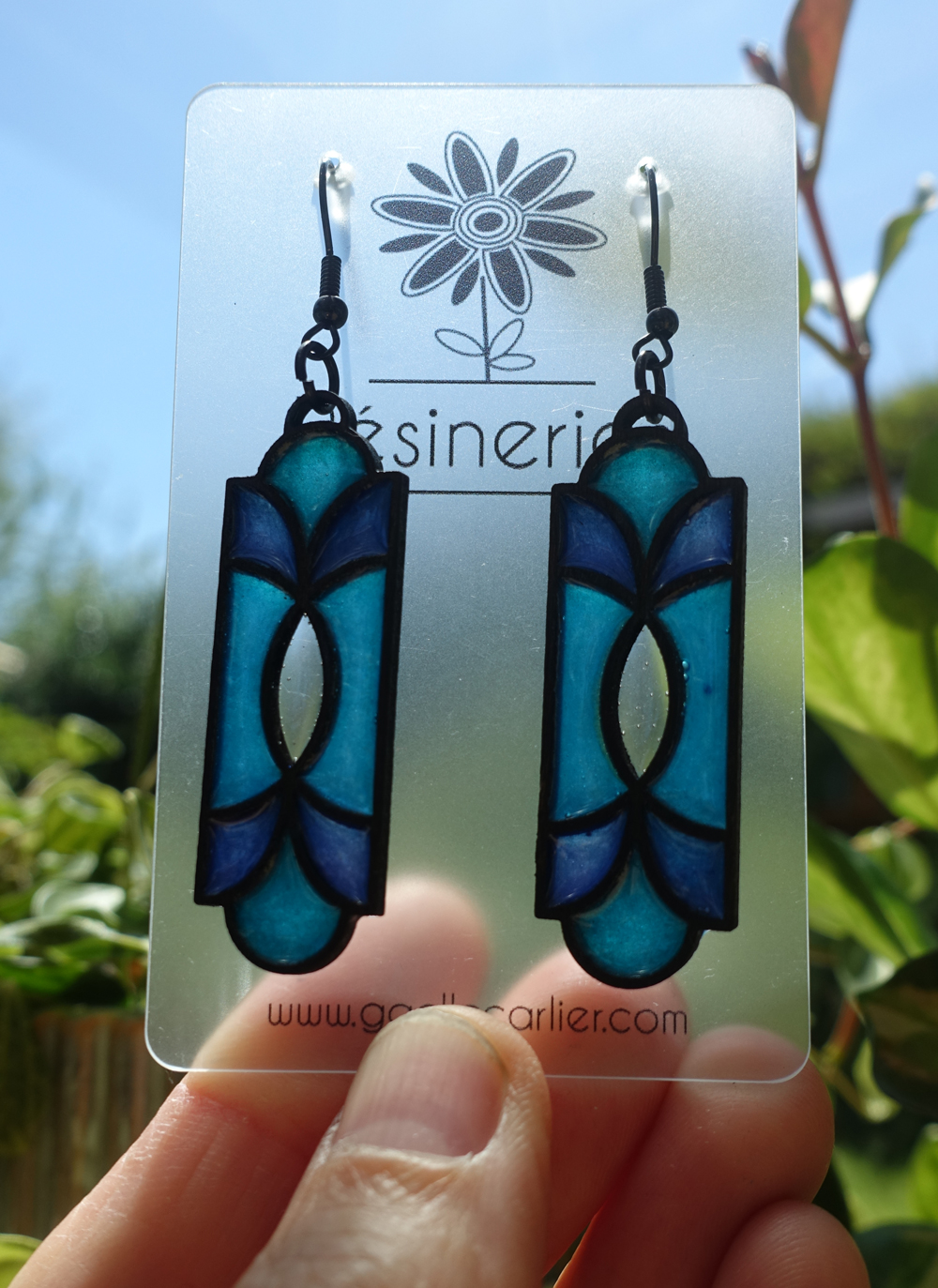 Oeilleton style art nouveau - bleu – Image 4