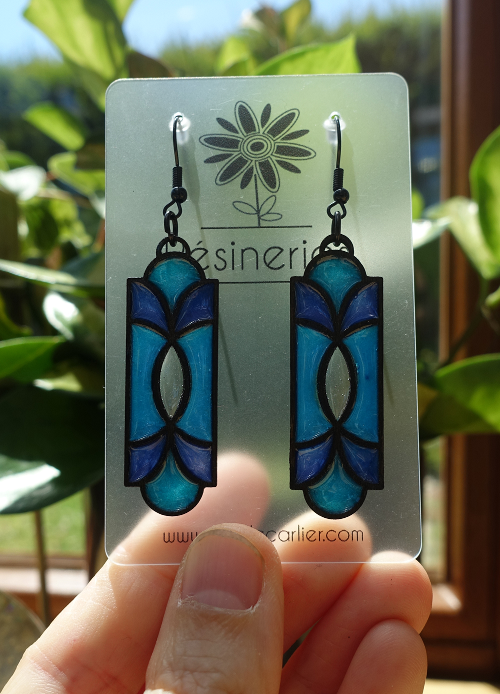 Oeilleton style art nouveau - bleu – Image 3