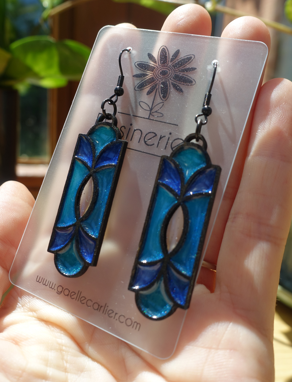Oeilleton style art nouveau - bleu – Image 2